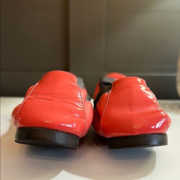 Ferragamo Elasticated Ballet Flats Shoes Sz 10M Made in Italy Coral - Picture 6 of 15